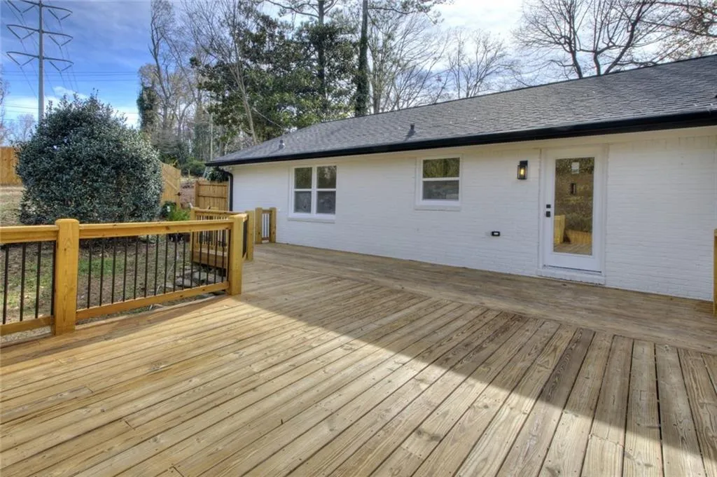 View of wooden terrace
