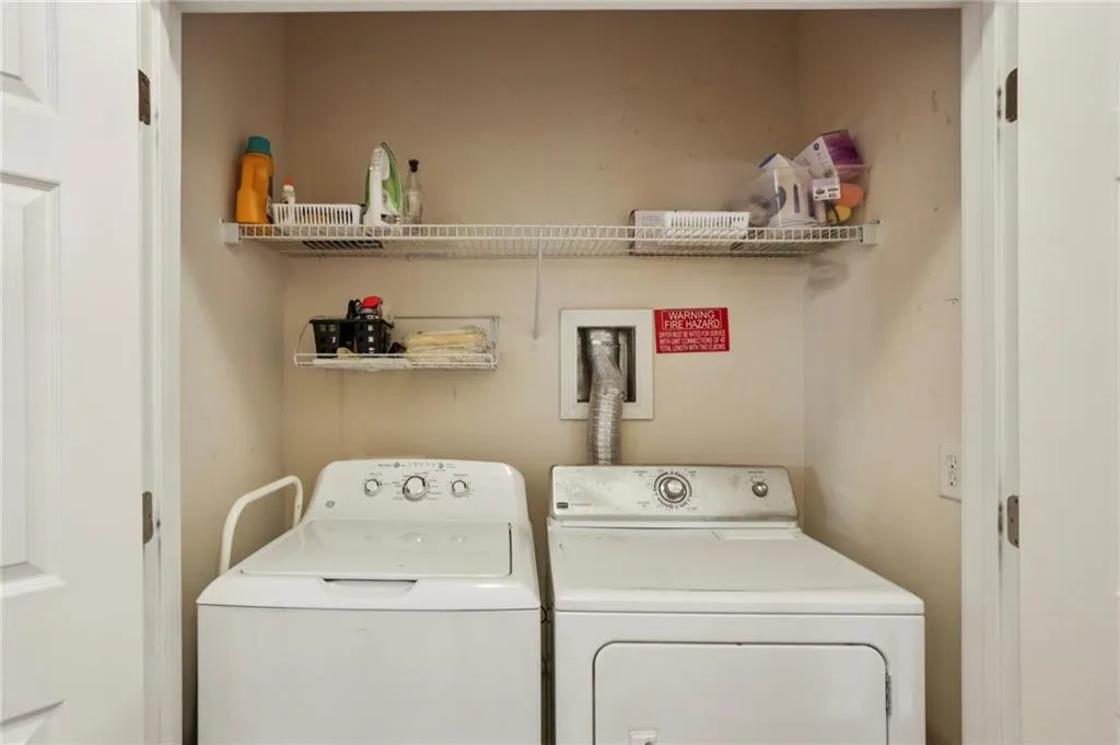 Laundry area featuring washer and dryer