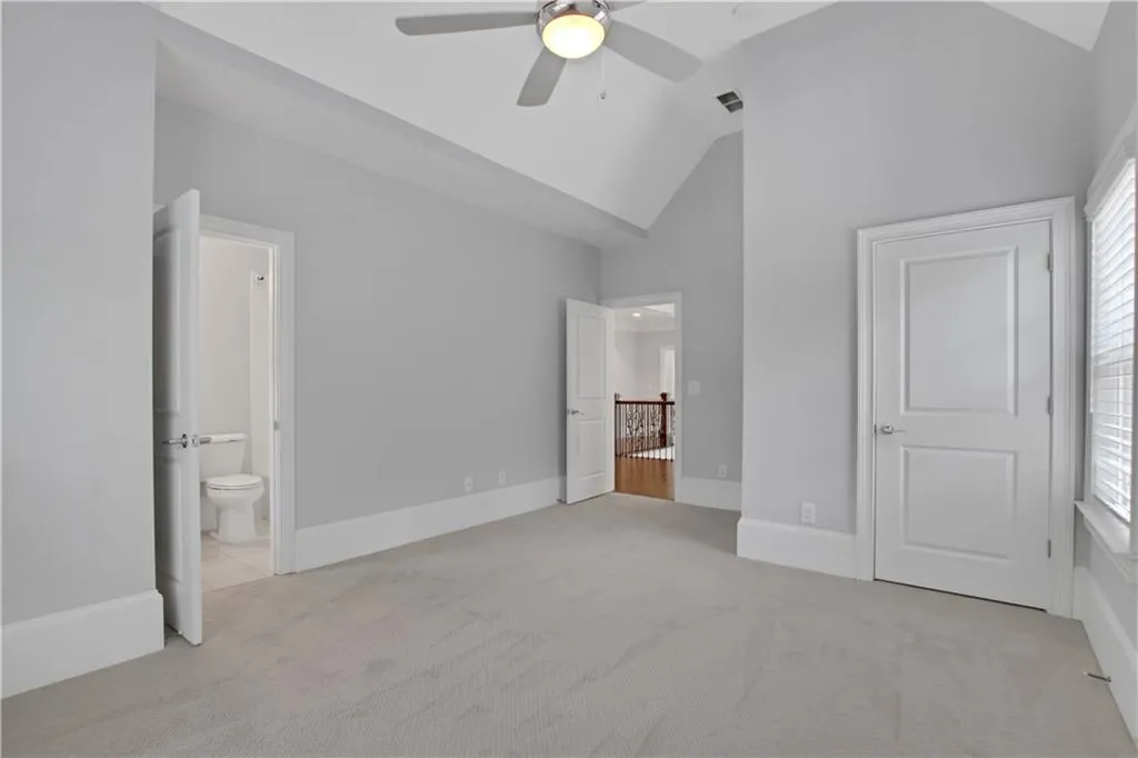 Upstairs bedroom with new carpet with ensuite bathroom