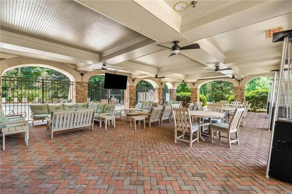 This is the perfect place to come sit outside and socialize with guests or neighbors. Furnishings have been recently upgraded and an outdoor tv was installed. Come watch an SEC or NFL game outside in this gorgeous space!