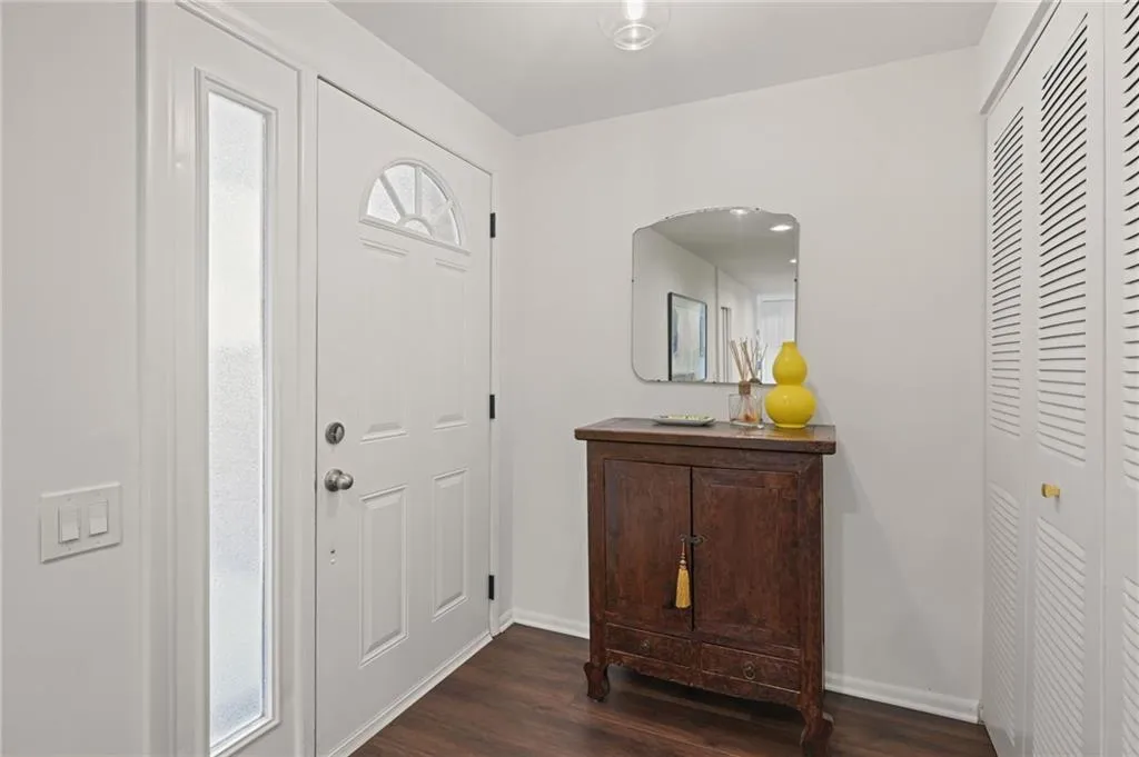 Entry foyer with coat closet