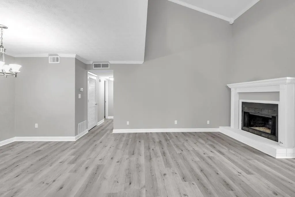 Hall leading to laundry, bedroom, bath on main level