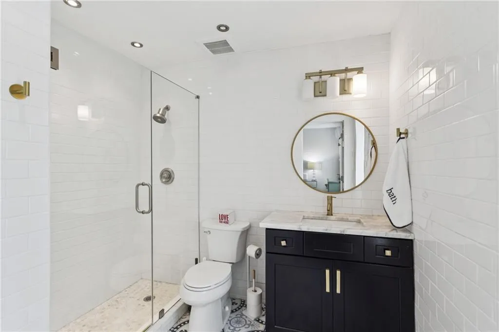 Master bathroom with walk in shower