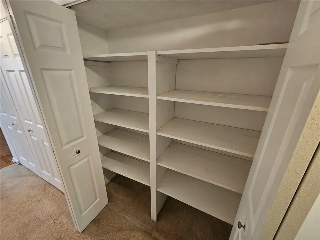 View of laundry storage