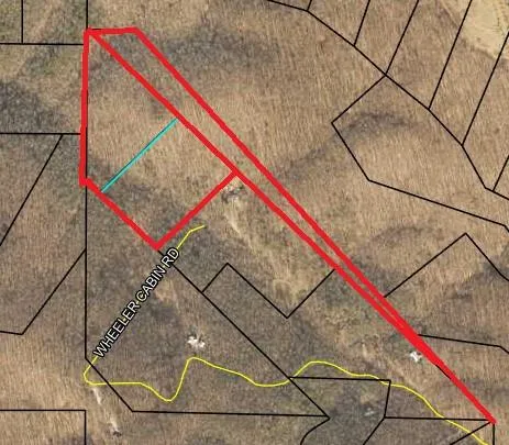 Map / location with property parcel outlined