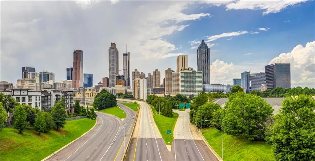 View of city skyline