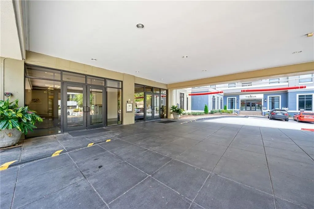 Property entrance with french doors