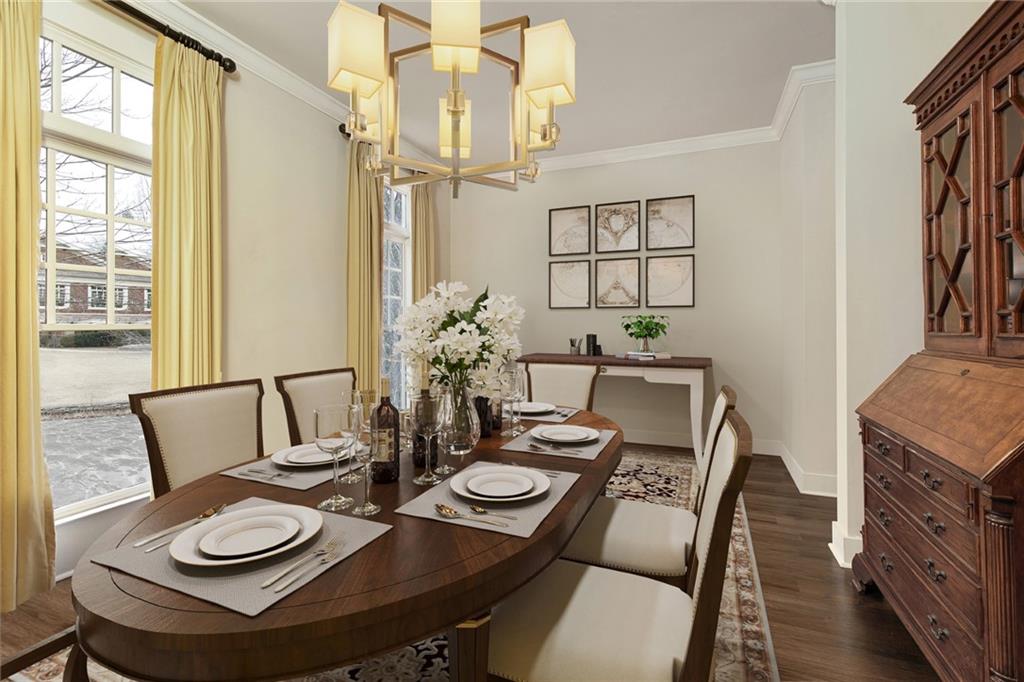 Transform the formal living room into a dining room to better accommodate larger gatherings.