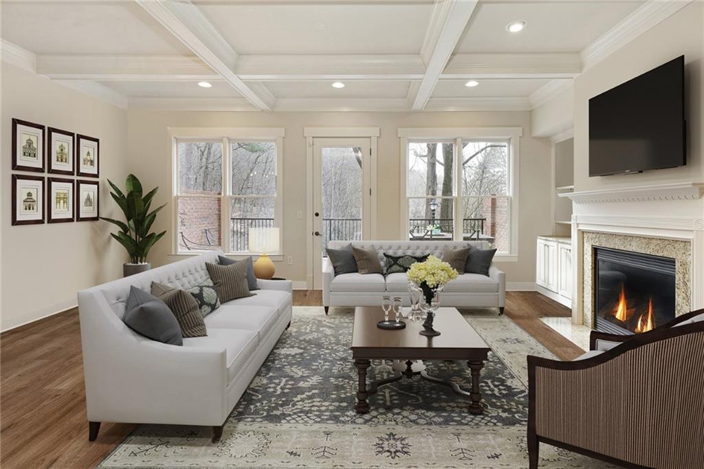 Eliminate the casual dining table to expand the living room space, providing extra seating and enhancing the television viewing area.