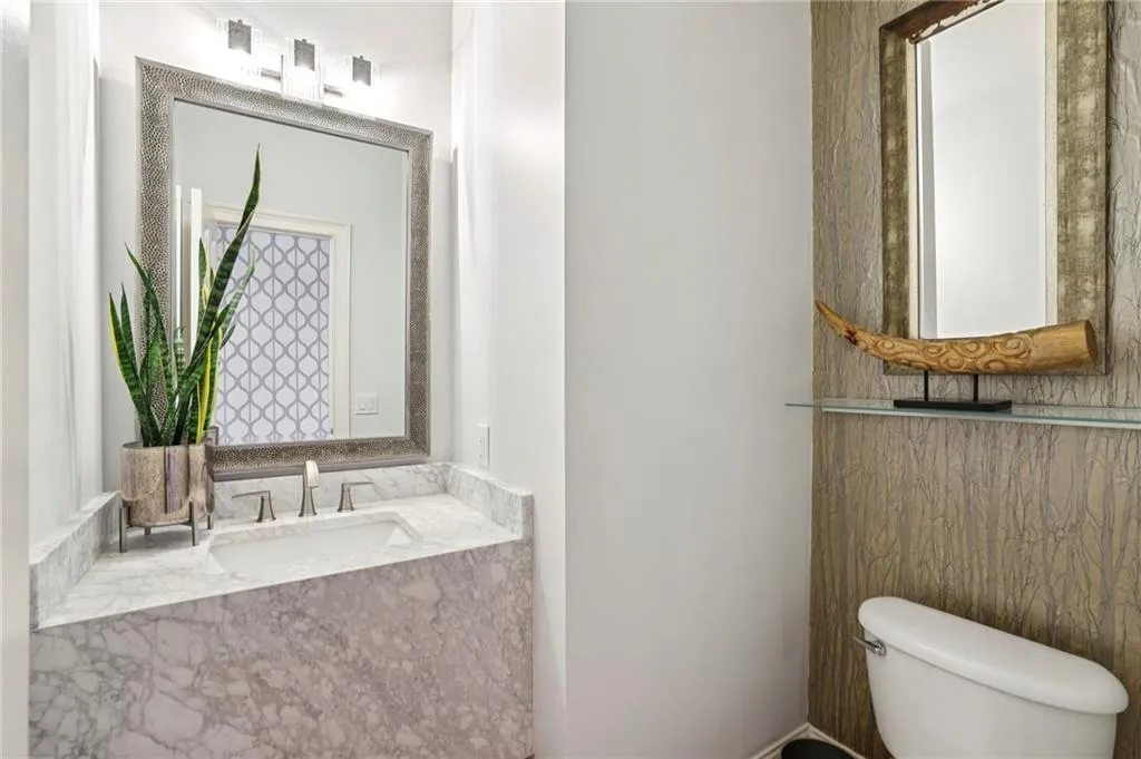 Main level powder room.