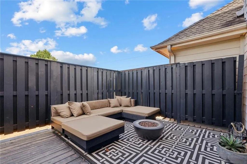 Private deck off the main level.