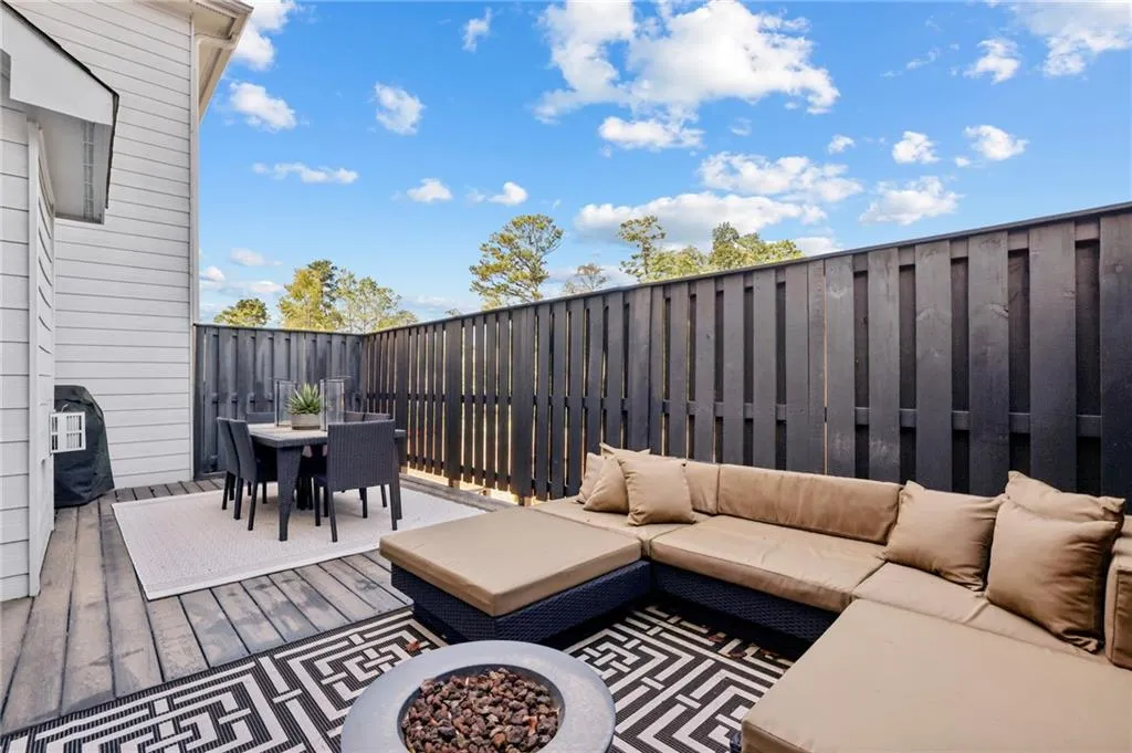 Private deck off the main level.