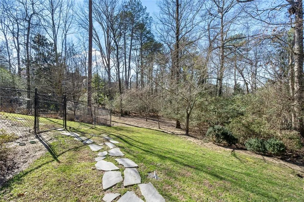 Flat backyard on 1.1 acres