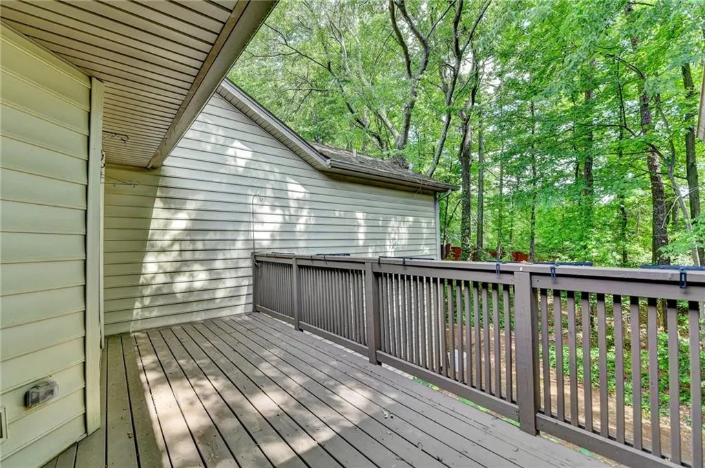 View of wooden deck