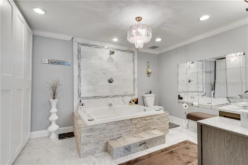 Primary Owner's Bath is Totally Renovated.