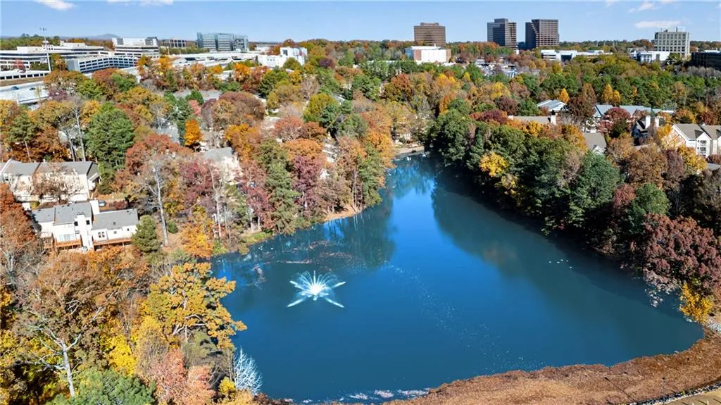 View of urban area with a nearby body of water