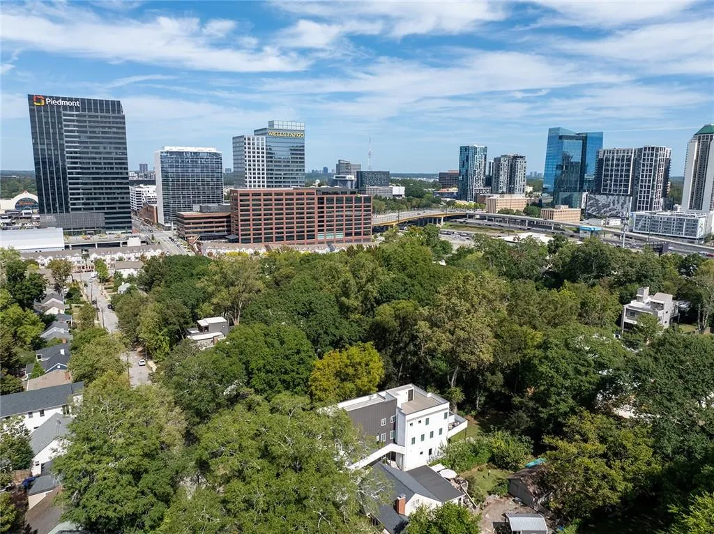 Aerial view of city skyline
