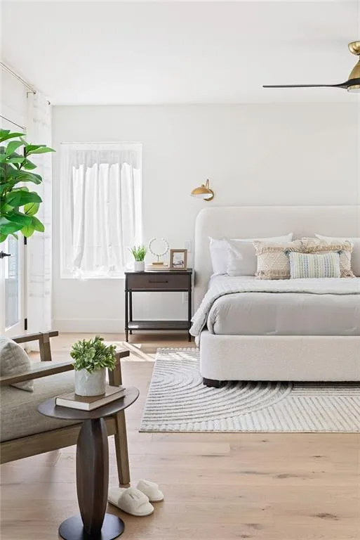 Bedroom featuring wood finished floors
