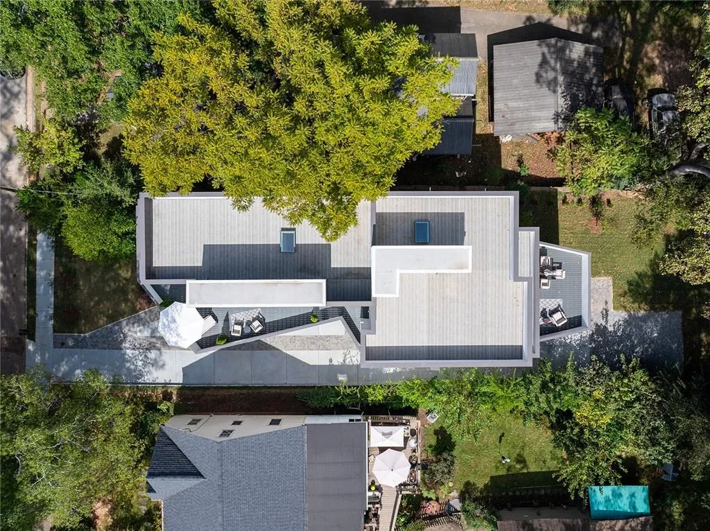 View from above of property