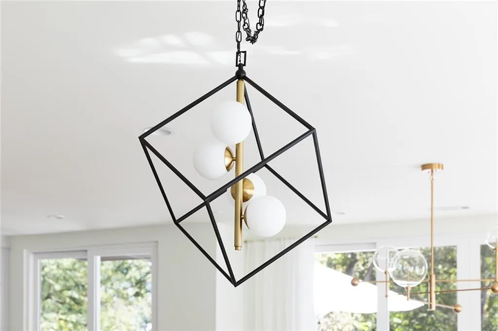 Detailed view of a chandelier