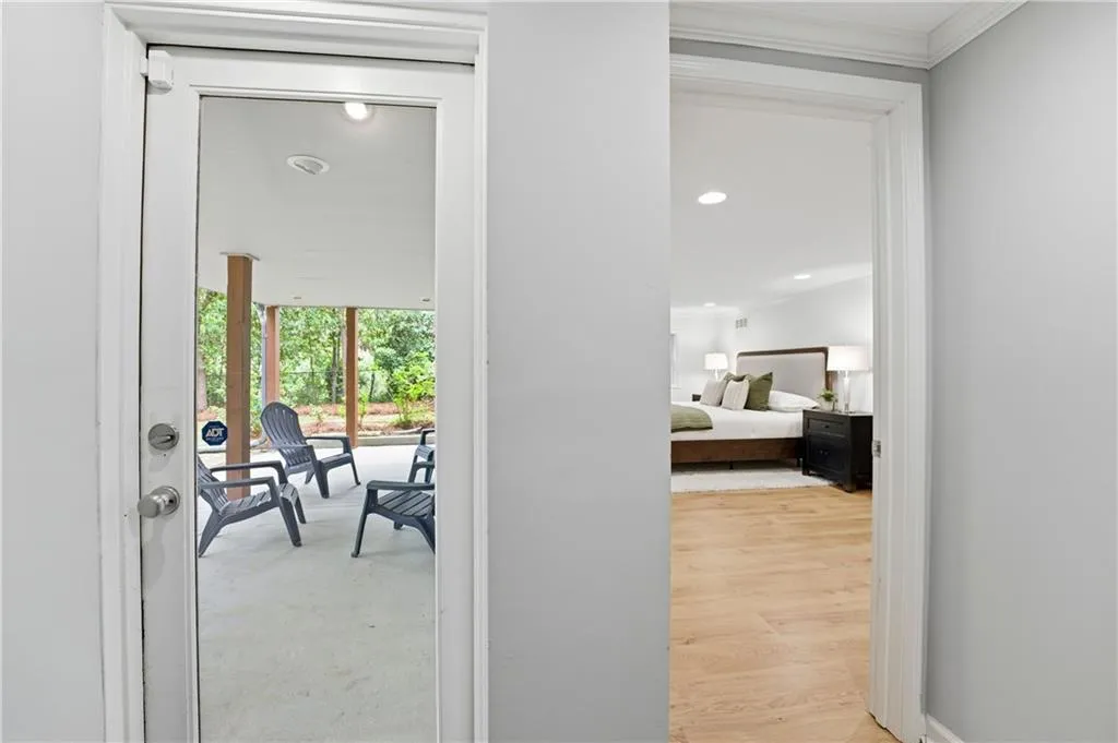 easy backyard access from the lower level