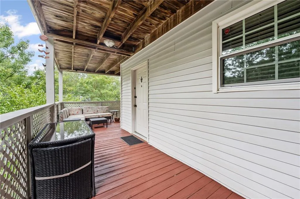 Deck wraps around 2 sides on the condo and is a very nice private entertainment area