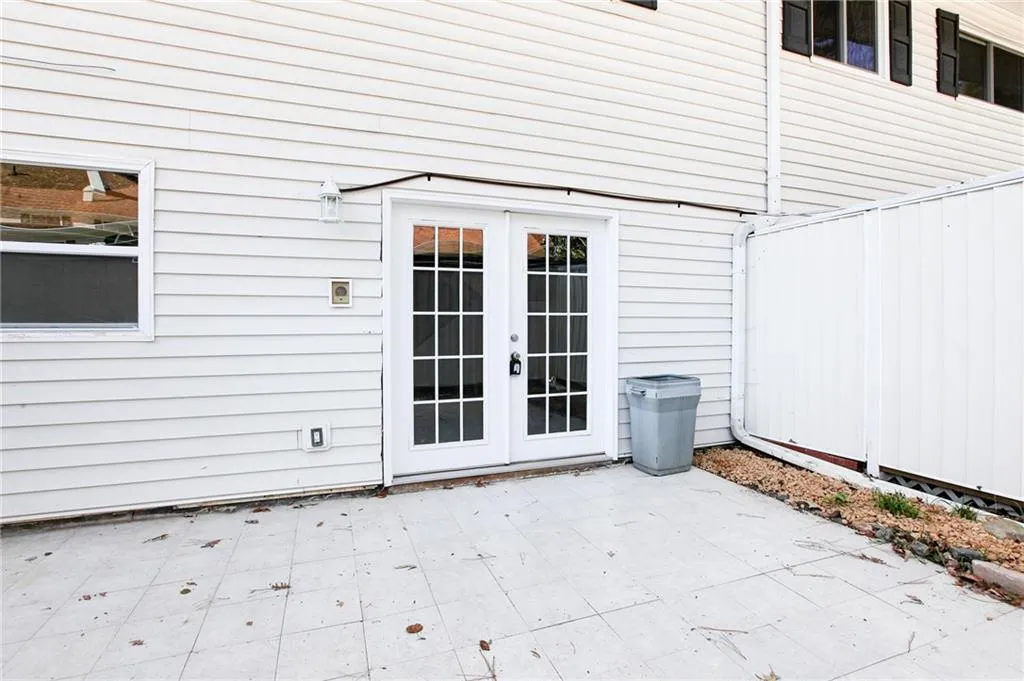 View of patio with french doors
