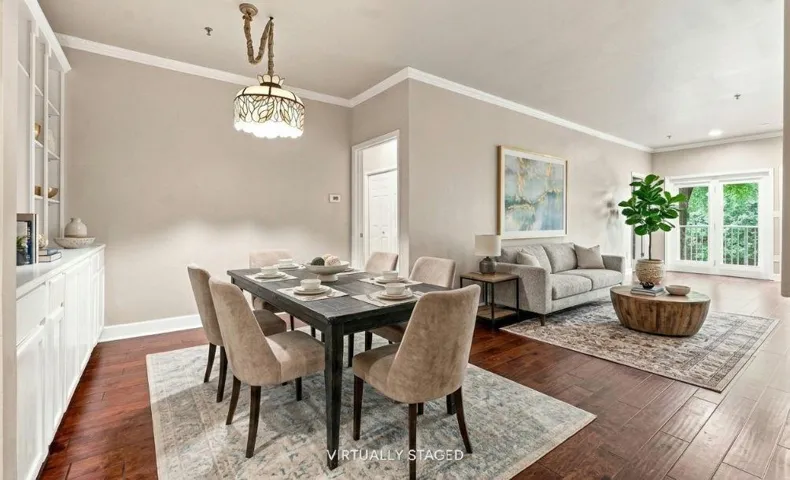 Hardwood-style flooring throughout