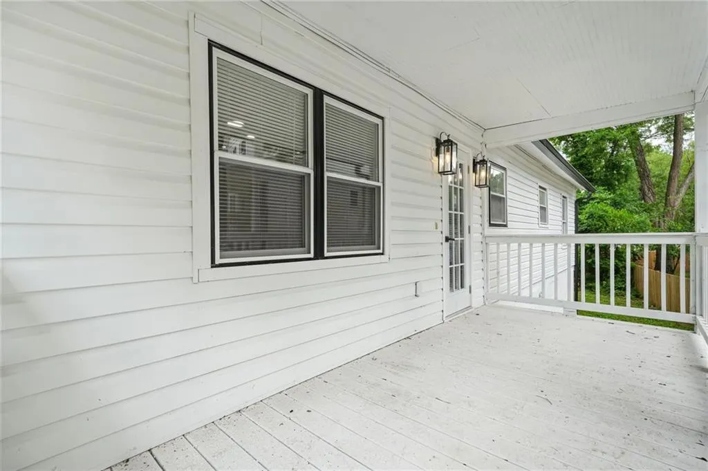 View of wooden deck