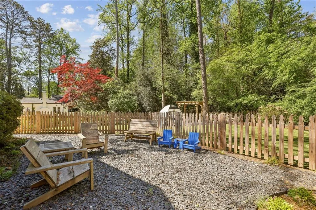 View of fenced yard