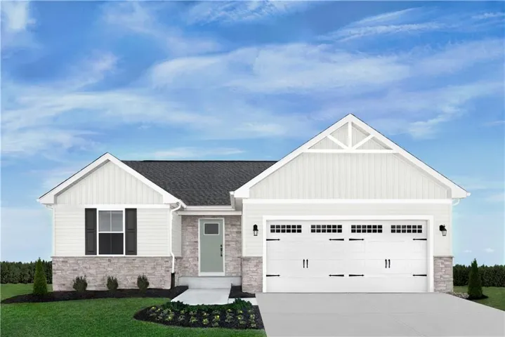 White siding exterior with stone accent facade