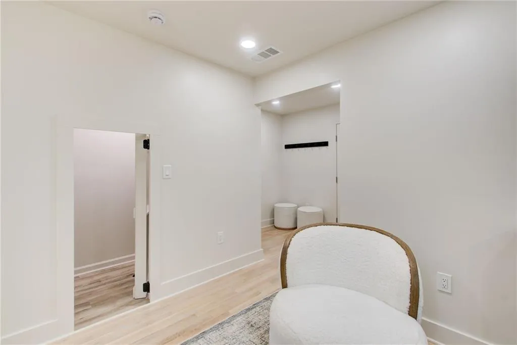 Great storage everywhere in this house including this secret door built under the stairs.