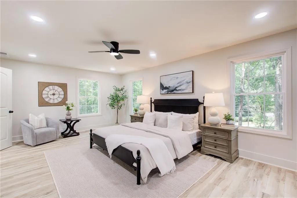 Gorgeous primary suite is a must see.