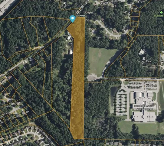 Aerial Property Survey. Depicting the land parcel boundaries and spatial configuration relative to surrounding developments and infrastructure