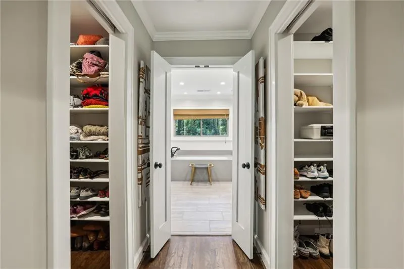 his/her closet