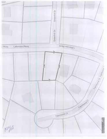 Plat. Illustrating the property boundaries and dimensions with surrounding street names