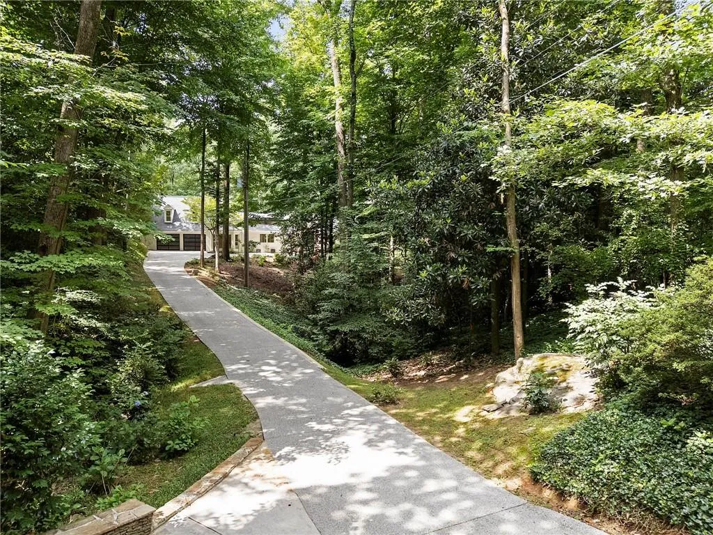Tuxedo Park - Gated with Long concrete driveway bordered by mature trees and lush landscaping