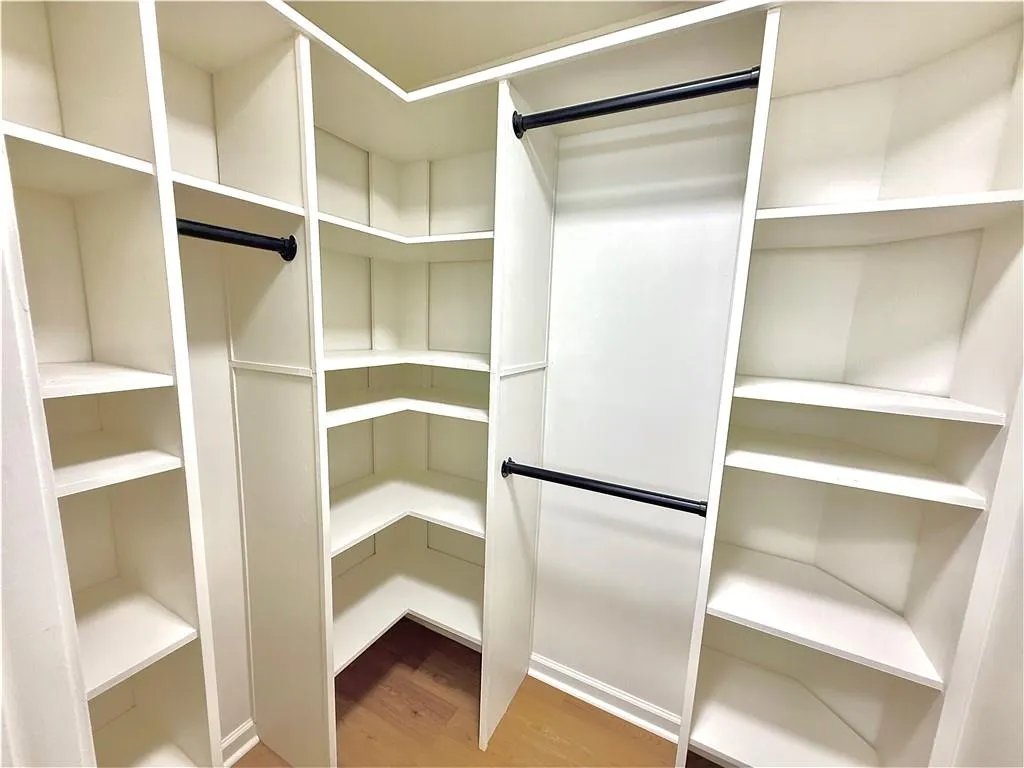 Spacious closet featuring light wood-style floors