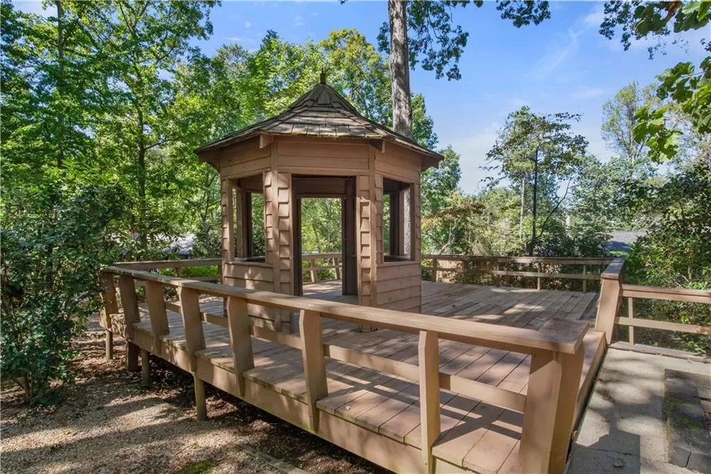 View of wooden terrace View of wooden terrace