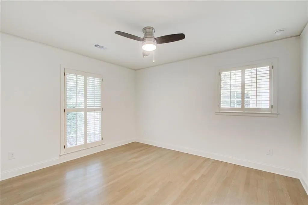 Guest bedroom #2 with beautiful white oak hardwoods