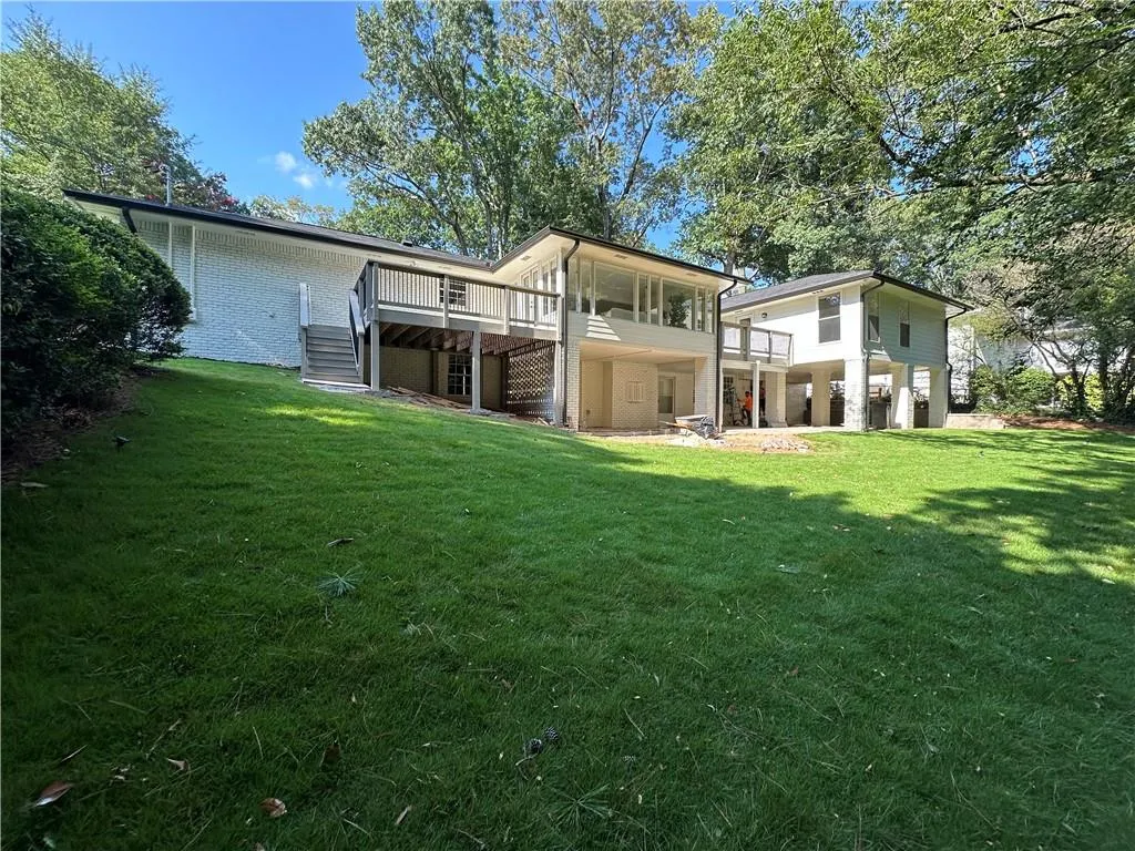 Private, flat backyard with Emerald Zoysia sod.