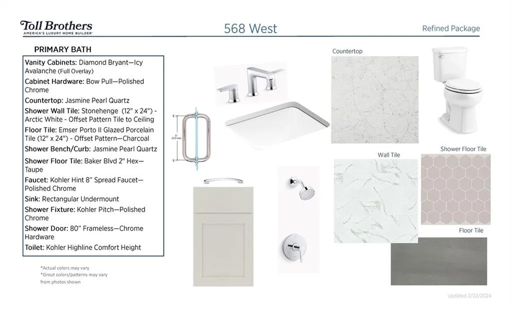 Signature Toll Brothers Designer Appointed Collections, expertly pre-appointed throughout every townhome