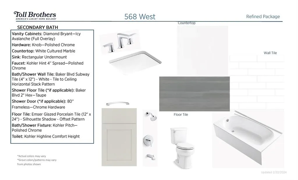 Signature Toll Brothers Designer Appointed Collections, expertly pre-appointed throughout every townhome