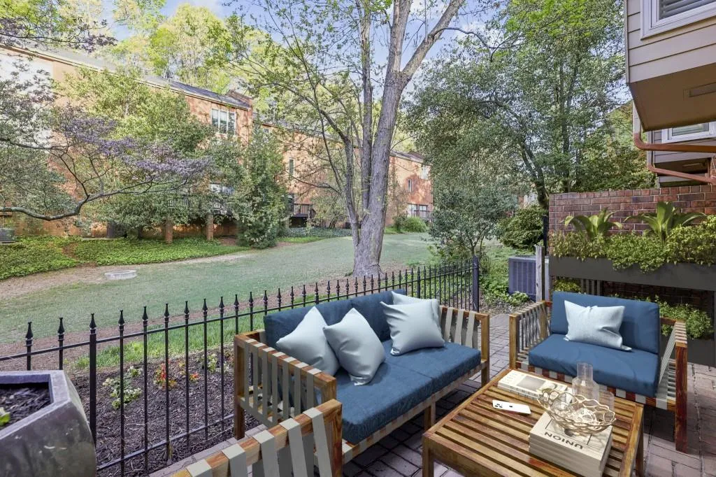 Private Patio Overlooking Green Space
