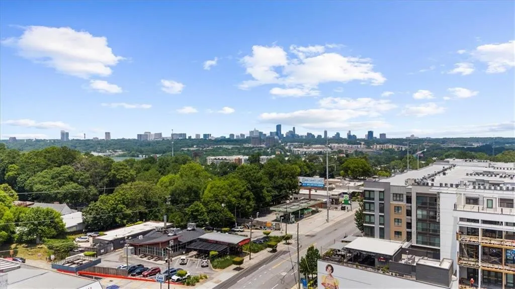 Aerial view of skyline