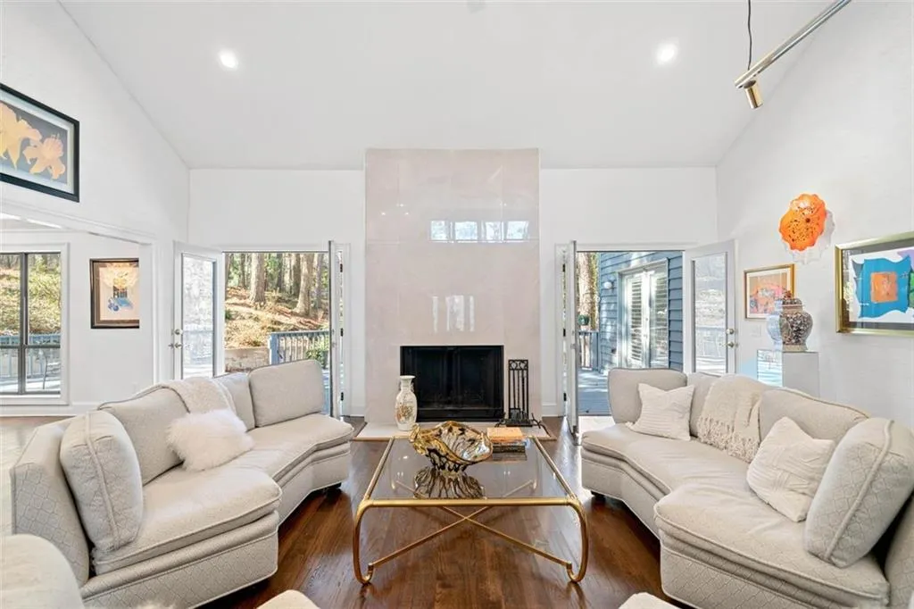 Two sets of French Doors from great room allow for easy access to the outdoor deck