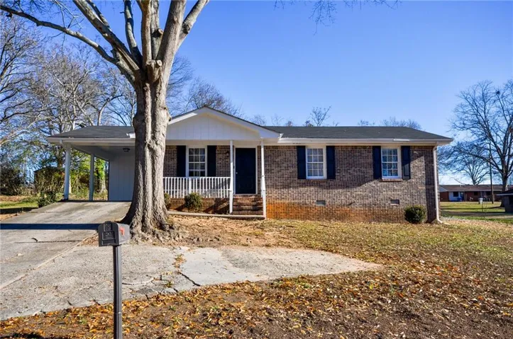 View of single story home