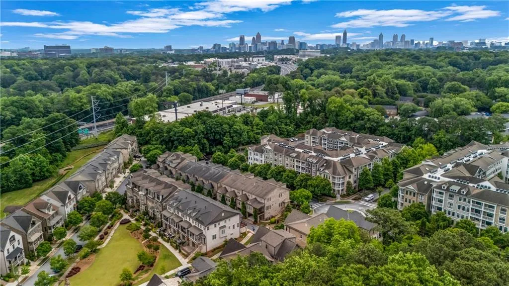 Aerial view of skyline
