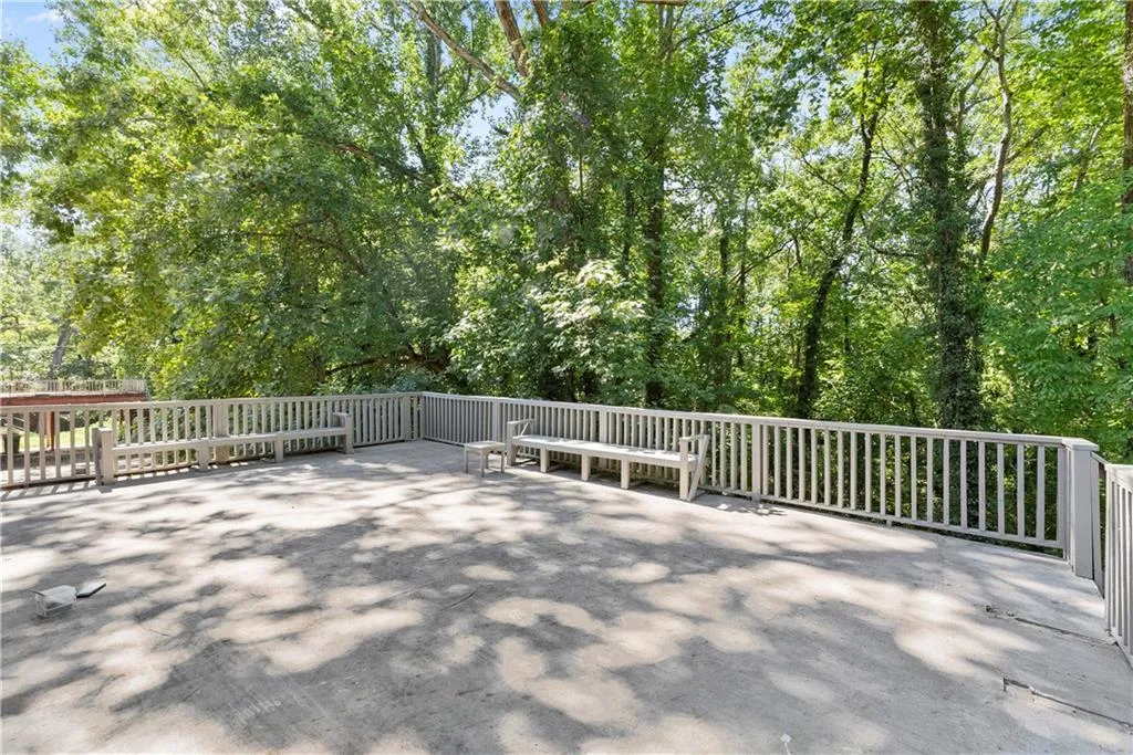 View of wooden terrace