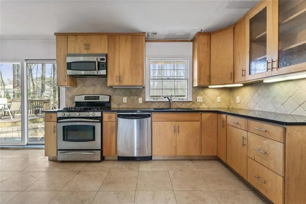 Updated kitchen appliances.